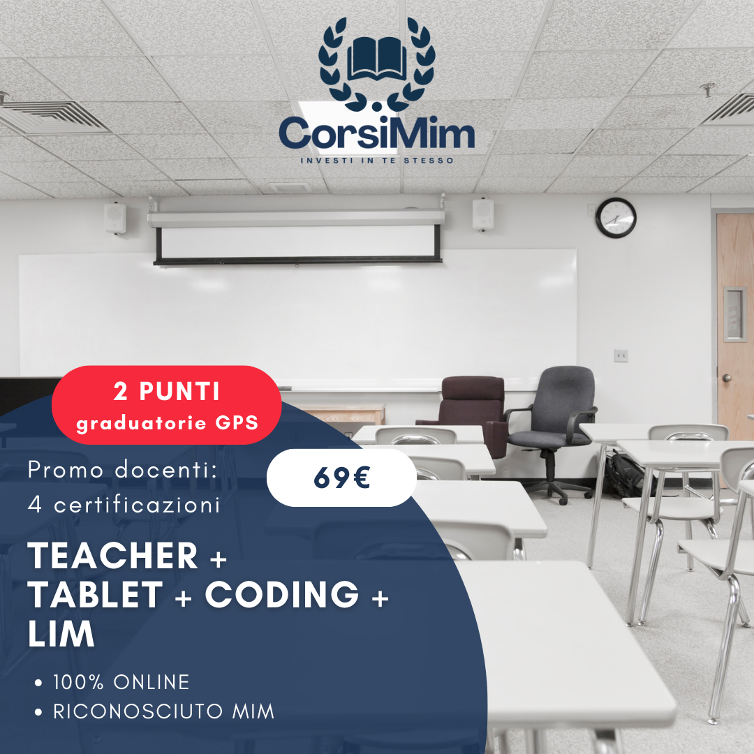 PROMO: LIM + TABLET + CODING + TEACHER (2 PUNTI)