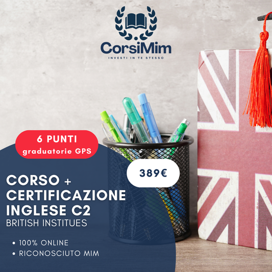 CORSO + CERTIFICAZIONE INGLESE C2 (6 PUNTI)