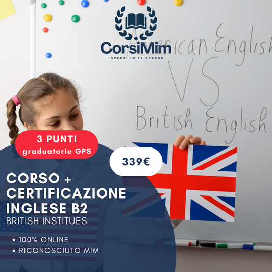 CORSO + CERTIFICAZIONE INGLESE B2 (3 PUNTI)