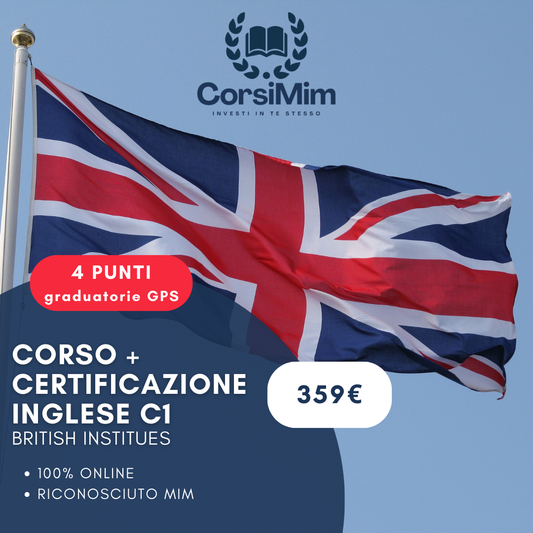 CORSO + CERTIFICAZIONE INGLESE C1 (4 PUNTI)
